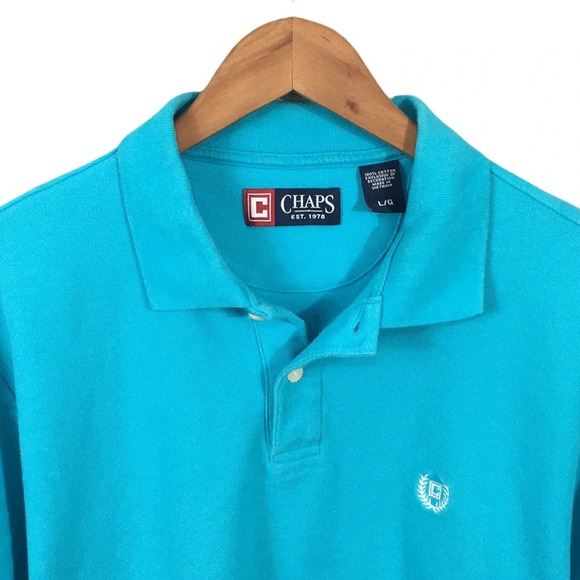 PO77 Mens CHAPS Ralph Lauren Preppy Beach Polo Shirt L - Picture 3 of 4